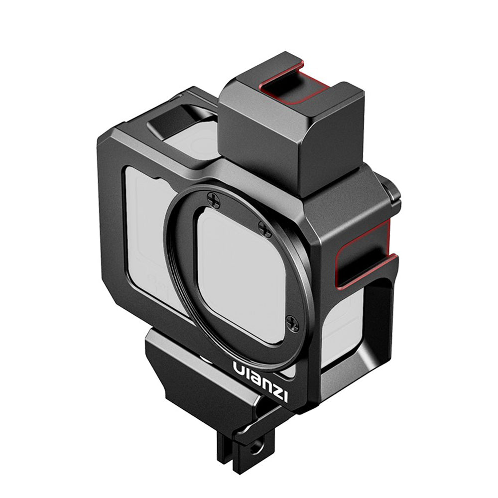 ULNAZI G9-5 Metal Cage for GoPro 9 Frame Case with 52mm Filter Adapter Extend Cold Shoe Mount for Mic Fill Light