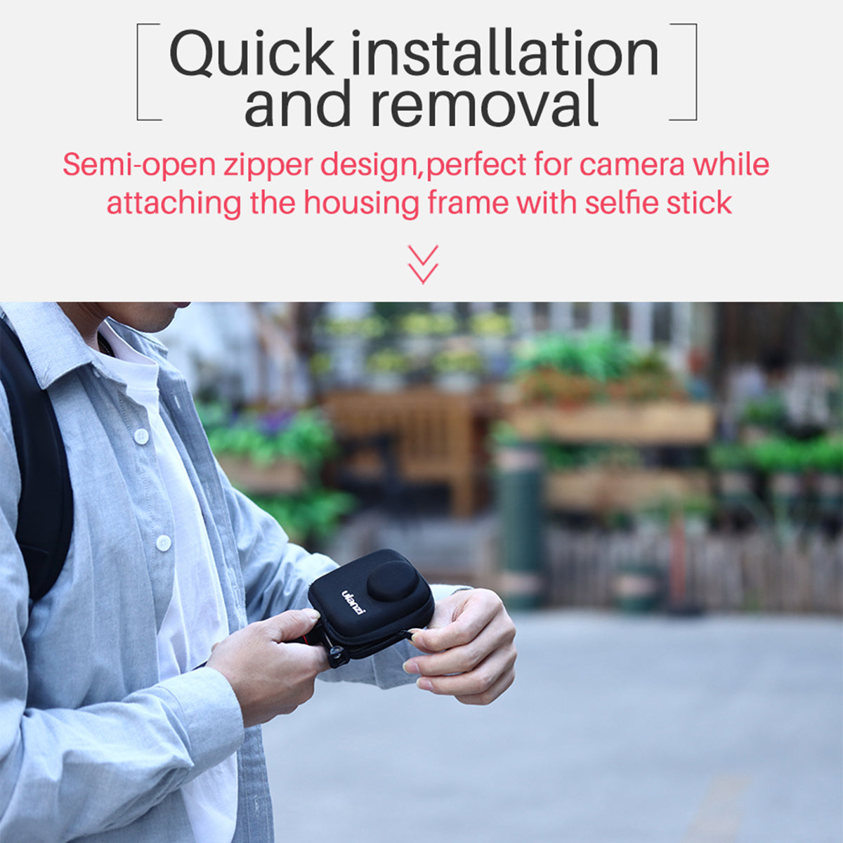 Uniqkart GM-1 Mini Camera Protective Bag Case for GoPro Max Waterproof Storage Bag