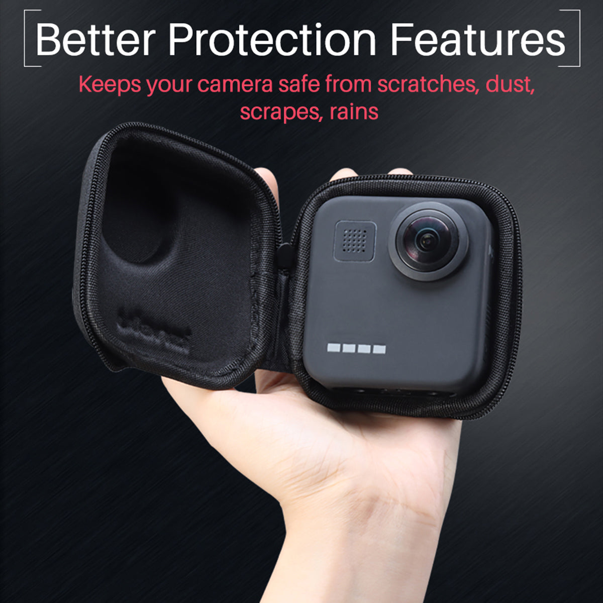 Uniqkart GM-1 Mini Camera Protective Bag Case for GoPro Max Waterproof Storage Bag
