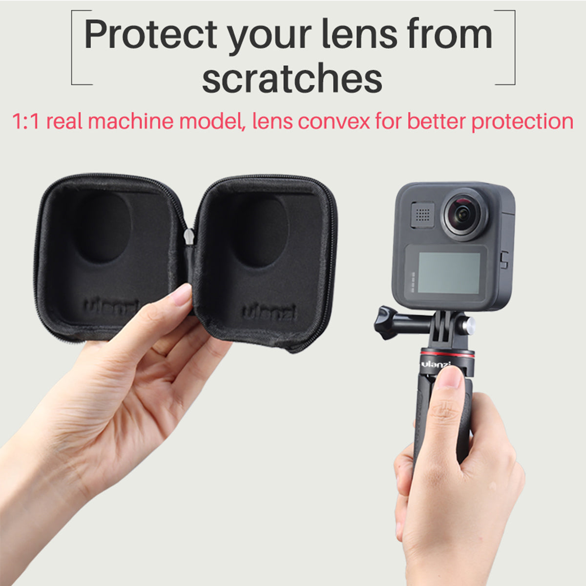 Uniqkart GM-1 Mini Camera Protective Bag Case for GoPro Max Waterproof Storage Bag