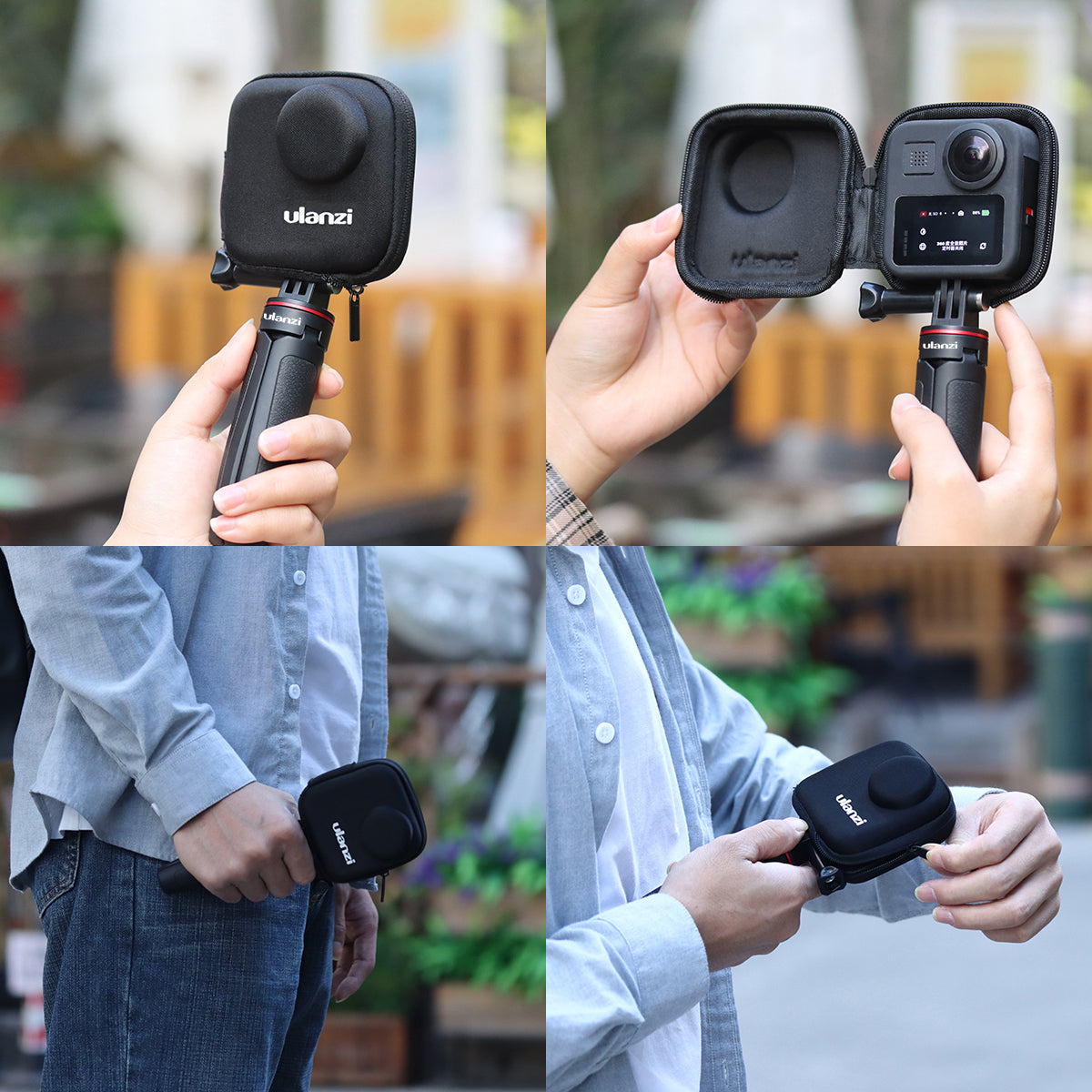 Uniqkart GM-1 Mini Camera Protective Bag Case for GoPro Max Waterproof Storage Bag