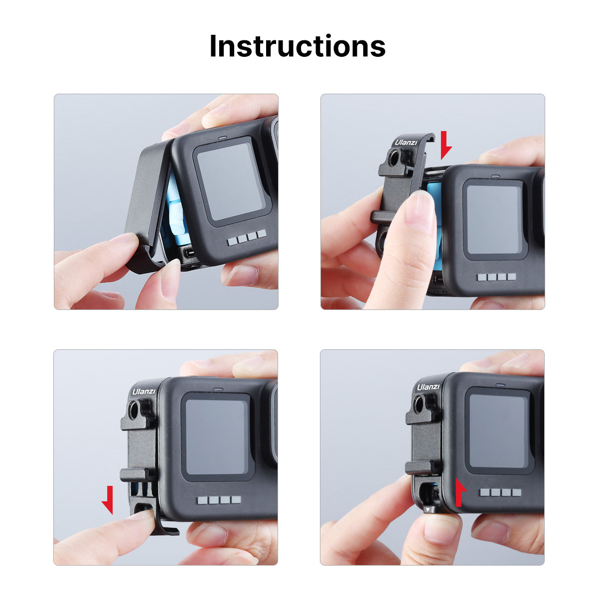 ULANZI G9-6 Battery Cover Detachable Battery Lid with Charging Port for Gopro Hero 9