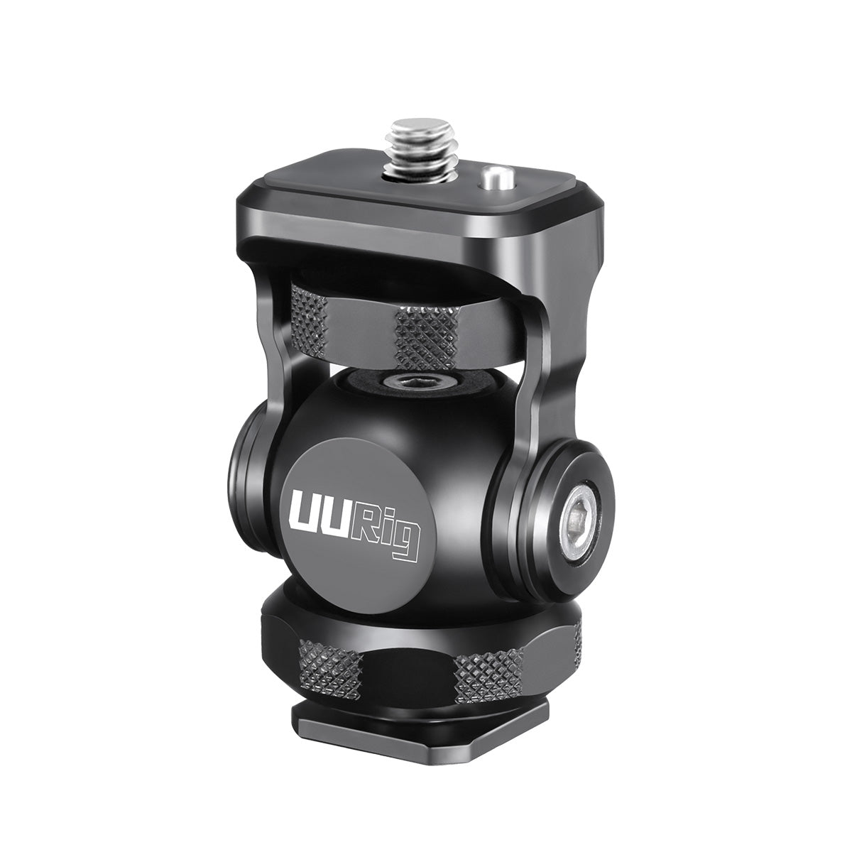 Uniqkart R015 Vlogger Monitor Mount Adapter Cold Shoe Ballhead Monitor Bracket Mic Holder