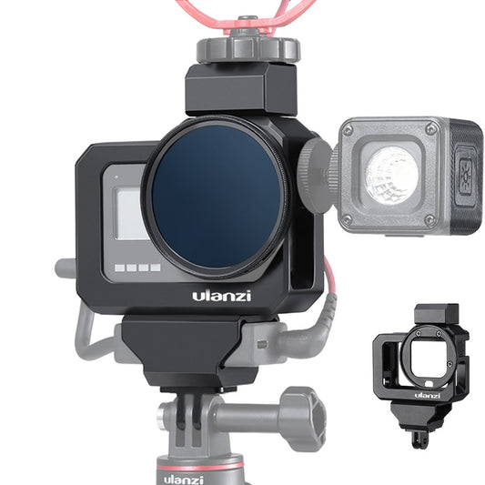 Uniqkart G8-5 Aluminum Alloy Protective Case Metal Vlog Frame Cage for GoPro Hero 8 Action Camera Accessories