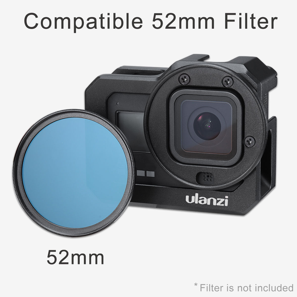 Uniqkart G8-5 Aluminum Alloy Protective Case Metal Vlog Frame Cage for GoPro Hero 8 Action Camera Accessories