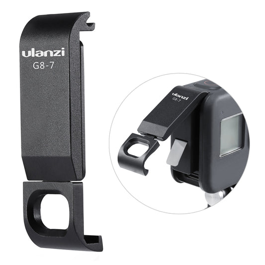 Uniqkart G8-7 Side Protective Cover Battery Lid for GoPro Hero 8 Sports Camera Removable Door Housing Case
