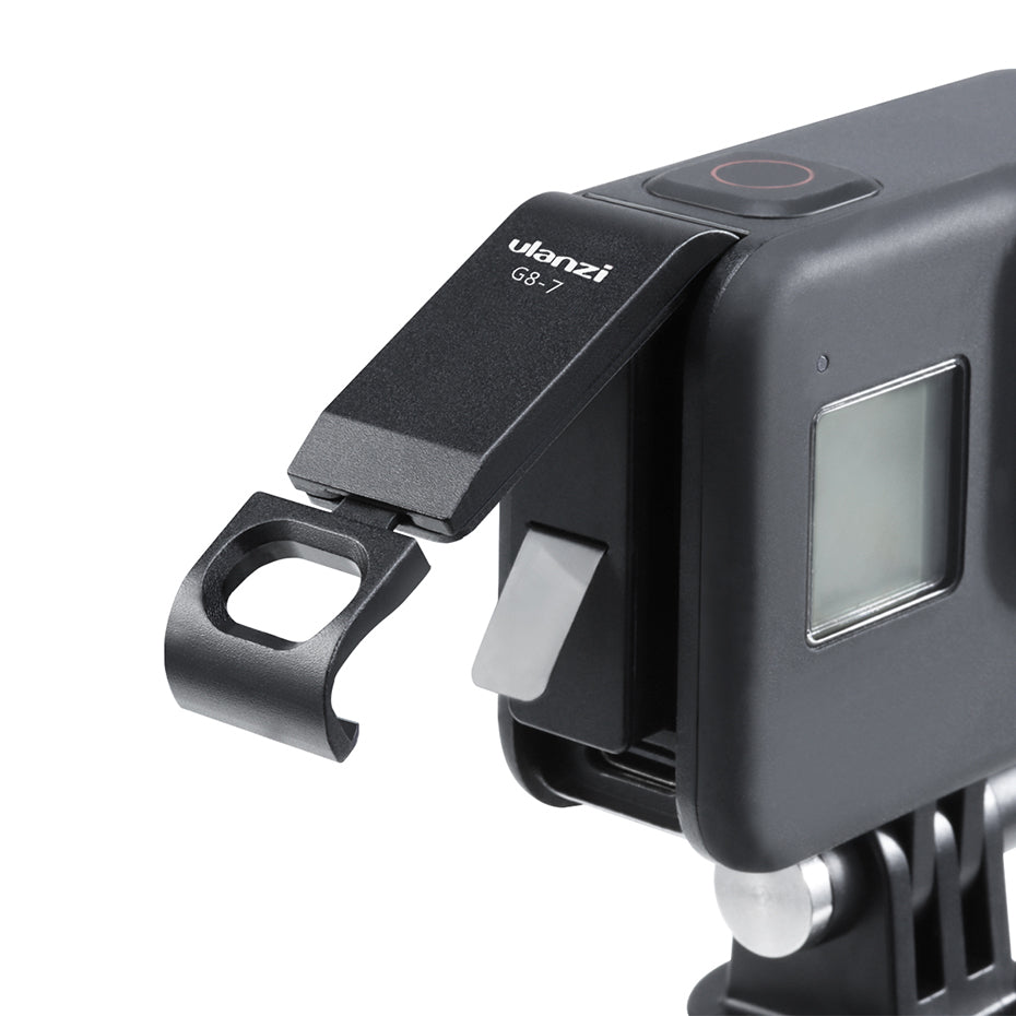 Uniqkart G8-7 Side Protective Cover Battery Lid for GoPro Hero 8 Sports Camera Removable Door Housing Case