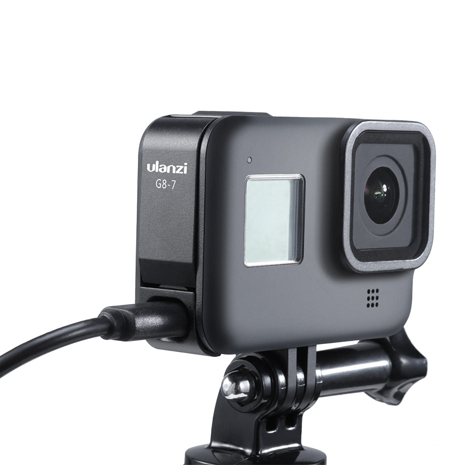 Uniqkart G8-7 Side Protective Cover Battery Lid for GoPro Hero 8 Sports Camera Removable Door Housing Case