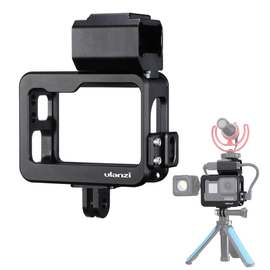 Uniqkart V3 Pro Aluminum Alloy Cage Protective Housing Case Cover Metal Frame for GoPro Hero 5/6/7