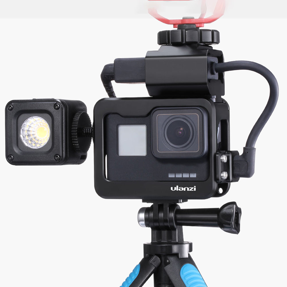 Uniqkart V3 Pro Aluminum Alloy Cage Protective Housing Case Cover Metal Frame for GoPro Hero 5/6/7