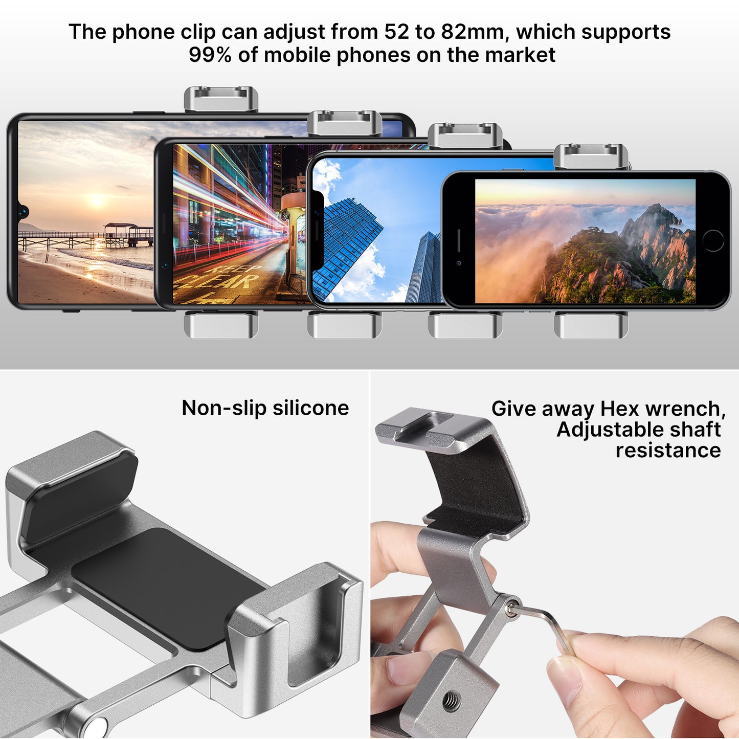 ULANZI ST-24 Phone Tripod Mount Adapter Expansion Accessories Phone Clip for DJI OSMO Pocket 1/2