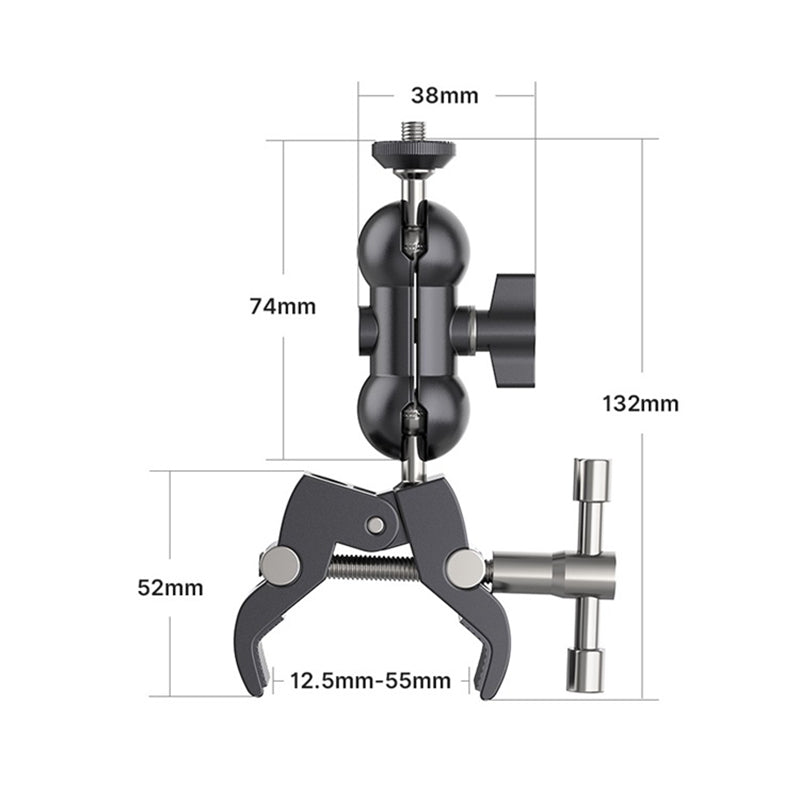 UURIG R093 Adjustable Monitor Mount Universal Camera Clamp Mount 1/4&quot; Screw Adapter