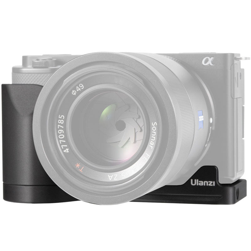 Uniqkart R095 Vertical Horizontal Switching Tripod Head Quick Release Plate Camera L-shape Bracket for Sony ZVE10