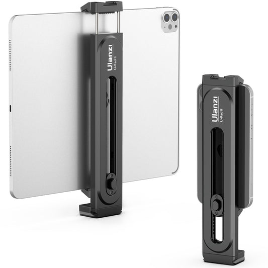 ULANZI U-PAD II 2 in 1 Tablets Tripod Mount Adapter Adjustable Phone Stand Holder with 1/4&quot; Screw for 4.7&quot;-12.9&quot; Devices - Black