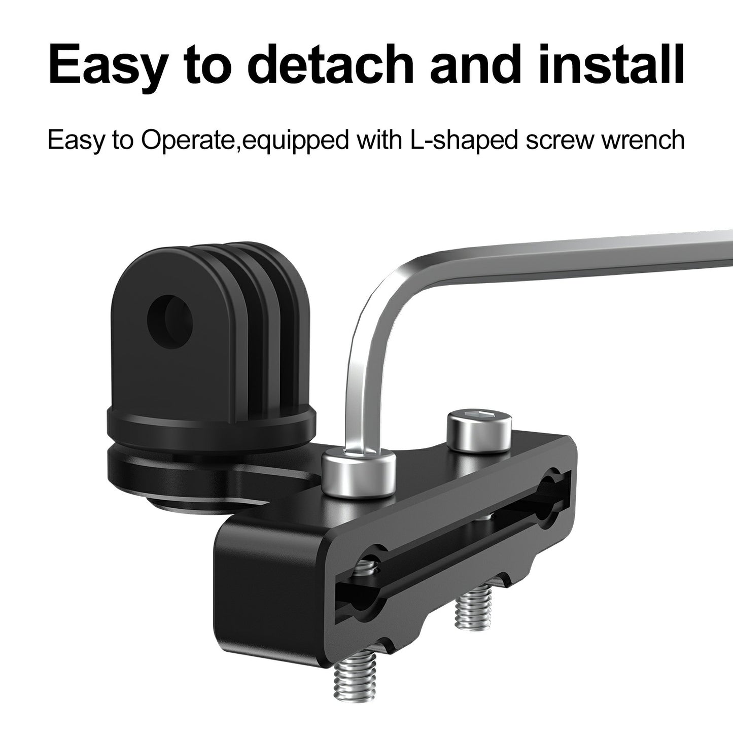 Uniqkart TE-CEB-003 Bike Seat Tail 360 Degrees Rotating Camera Holder Expansion Bracket for GoPro Hero/Insta360/DJI Osmo Action Camera