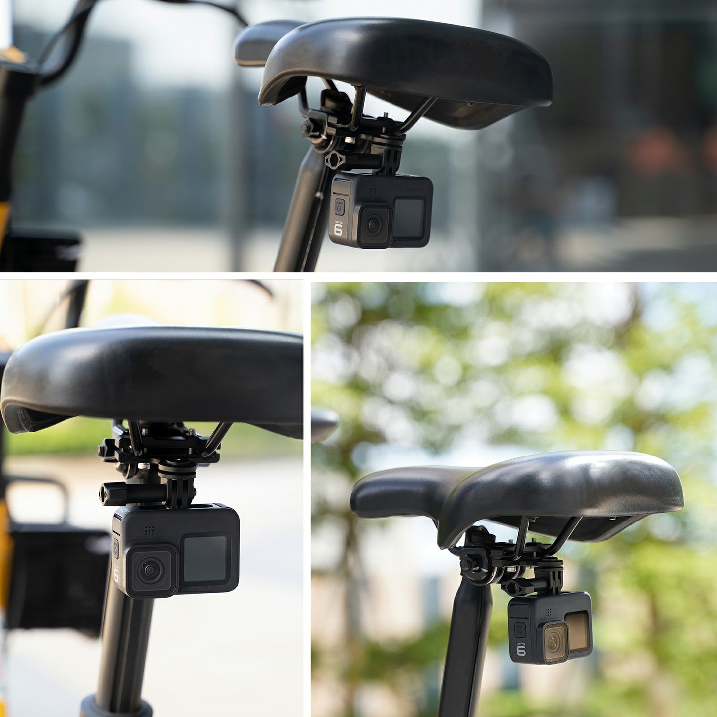 Uniqkart TE-CEB-003 Bike Seat Tail 360 Degrees Rotating Camera Holder Expansion Bracket for GoPro Hero/Insta360/DJI Osmo Action Camera