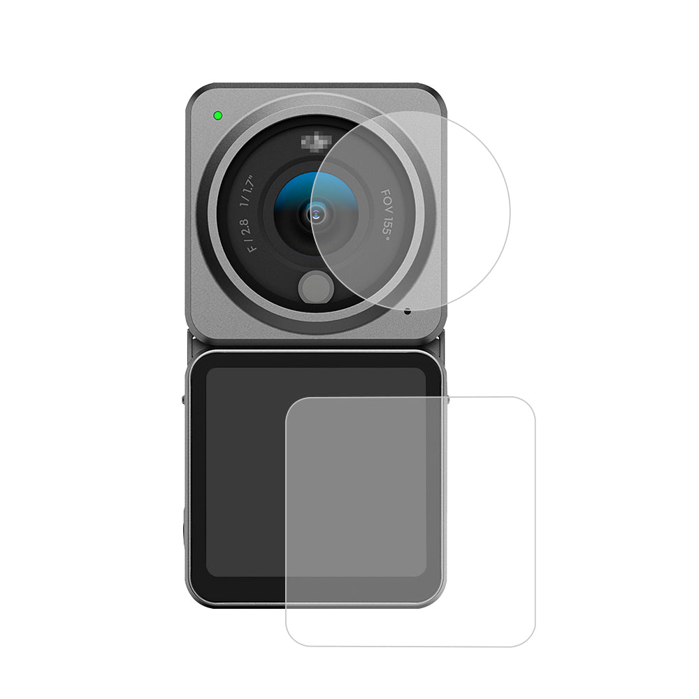 [Power Version] 1 Set EWB9033_1 Camera Lens Protective Film for DJI Action 2 HD Tempered Glass Screen Protector Sports Camera Accessories