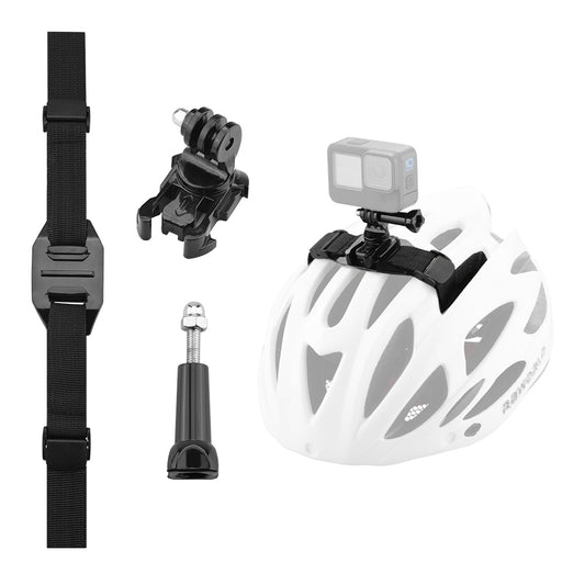 EWB9025+EWB7869+Max3204 Bicycle Helmet Adjustable Headband with Mounting Adapter + Long Screw for GoPro 10/9/8/7/6/5/Osmo Action/Insta360 ONE R