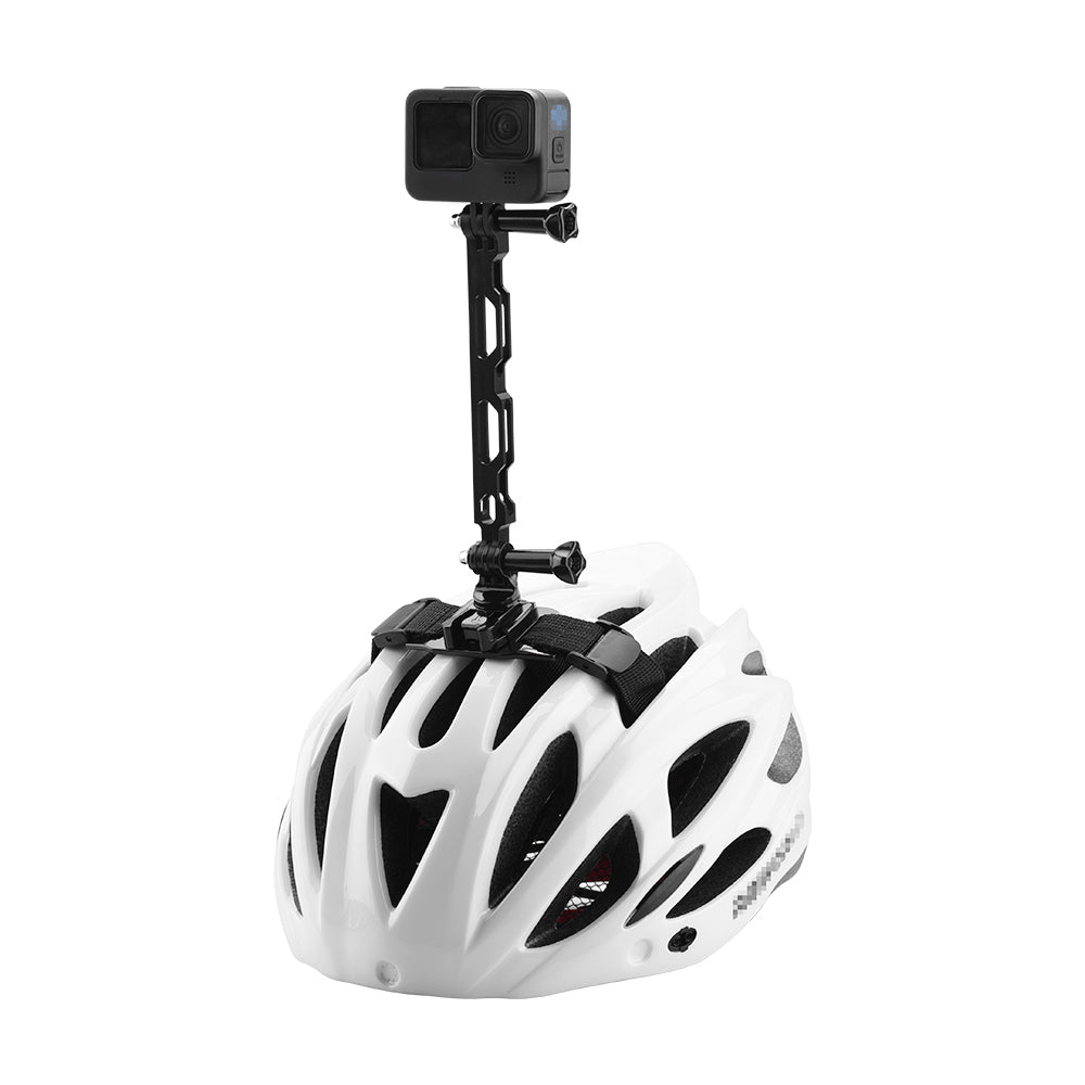 EWB9025+EWB7869+Max3204+EWB7922 Bicycle Helmet Adjustable Headband Mounting Adapter with Extension Arm + Long Screw for GoPro 10/9/8/7/6/5/Osmo Action/Insta360 ONE R