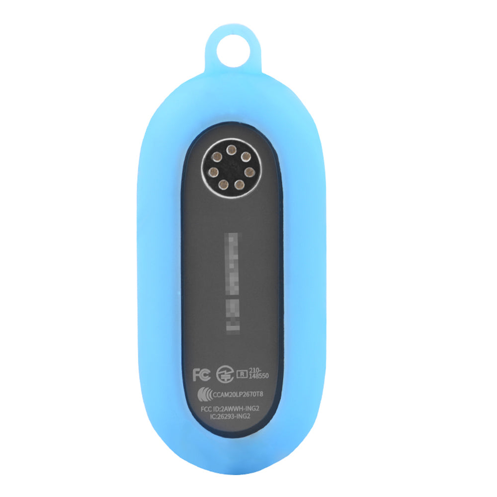 EWB8894 Thumb Anti-shake Camera Silicone Case Protector Digital Camera Protective Cover with Lanyard for Insta360 go2 - Blue