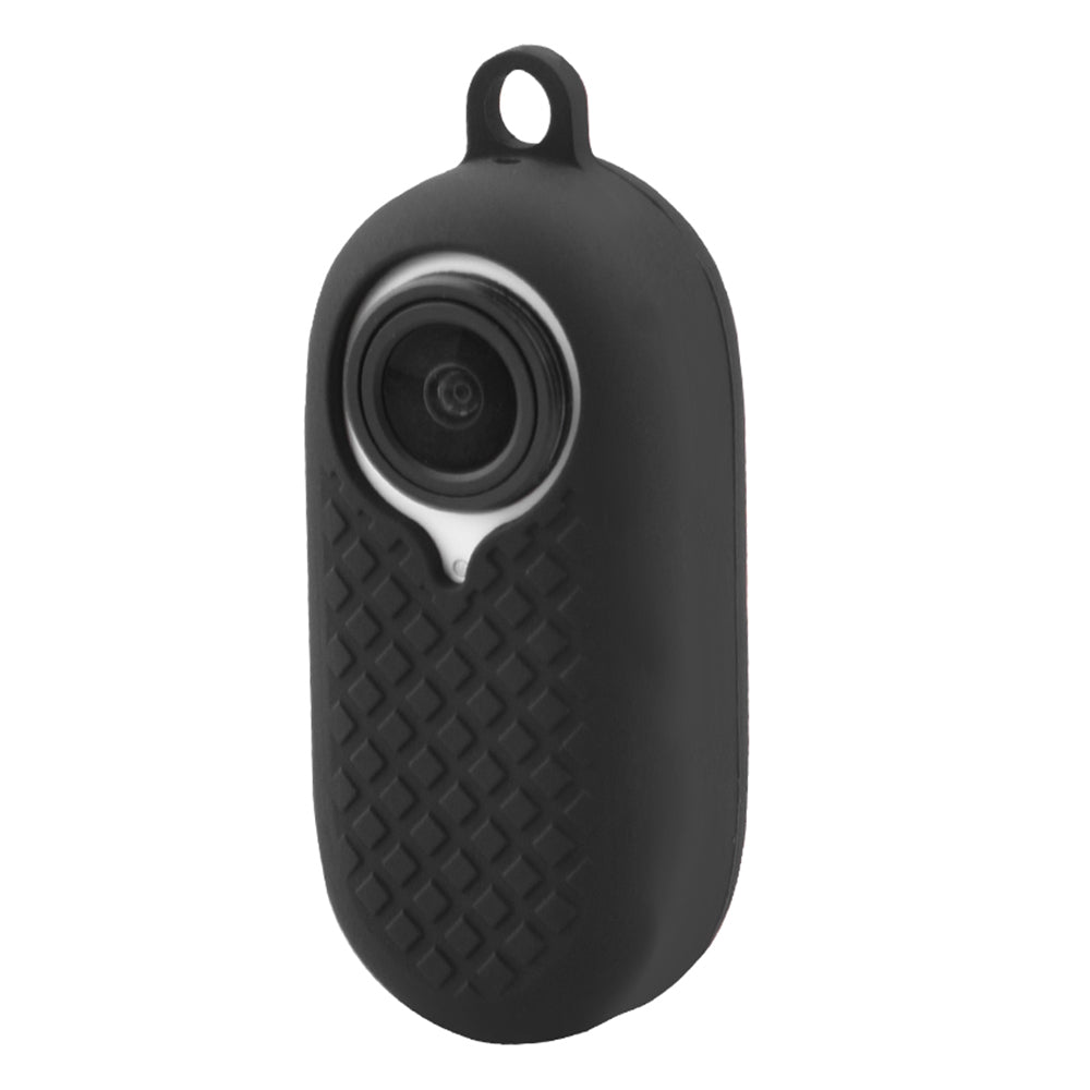 EWB8894 Thumb Anti-shake Camera Silicone Case Protector Digital Camera Protective Cover with Lanyard for Insta360 go2 - Black