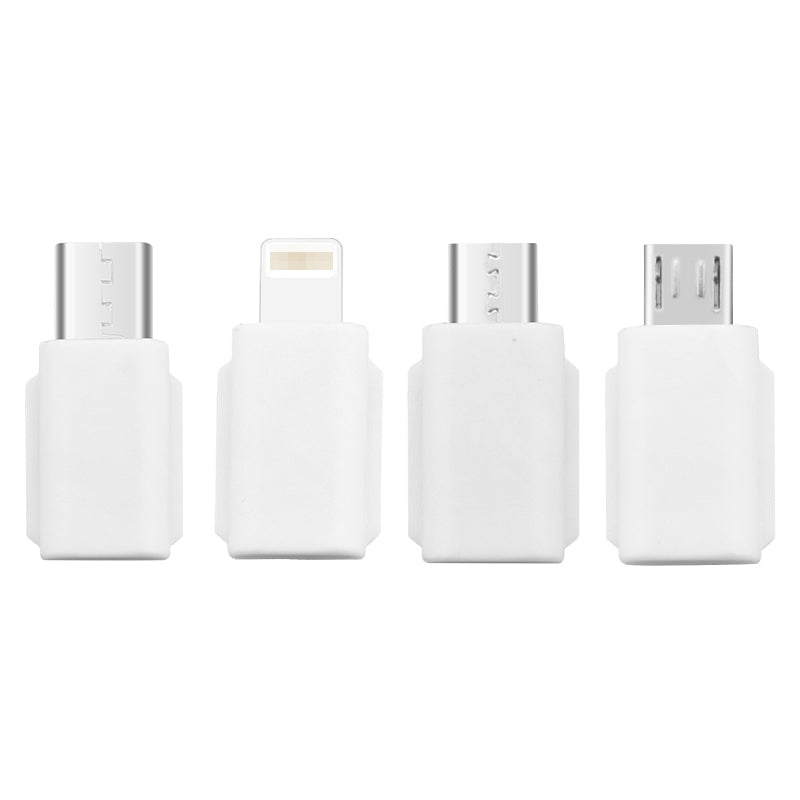 EWB8889 4Pcs/Set Lightning Micro USB Standard/Reverse Type-C Phone Adapter Connector for OSMO Pocket 2/Pocket Handheld Gimbal Camera