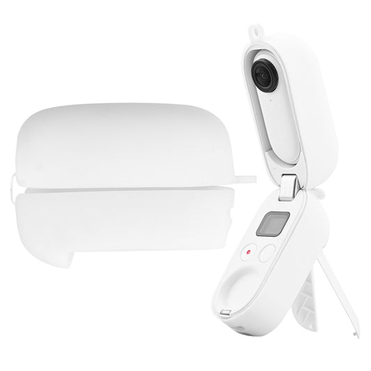 EWB8895 Thumb Anti-shake Digital Camera Charging Case Protector Silicone Protective Cover for Insta360 go2 Camera - White