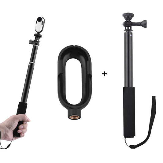EWB8735+Max3201 For Insta360 GO 2 Camera 1/4 Screw Plastic Frame + Selfie Stick