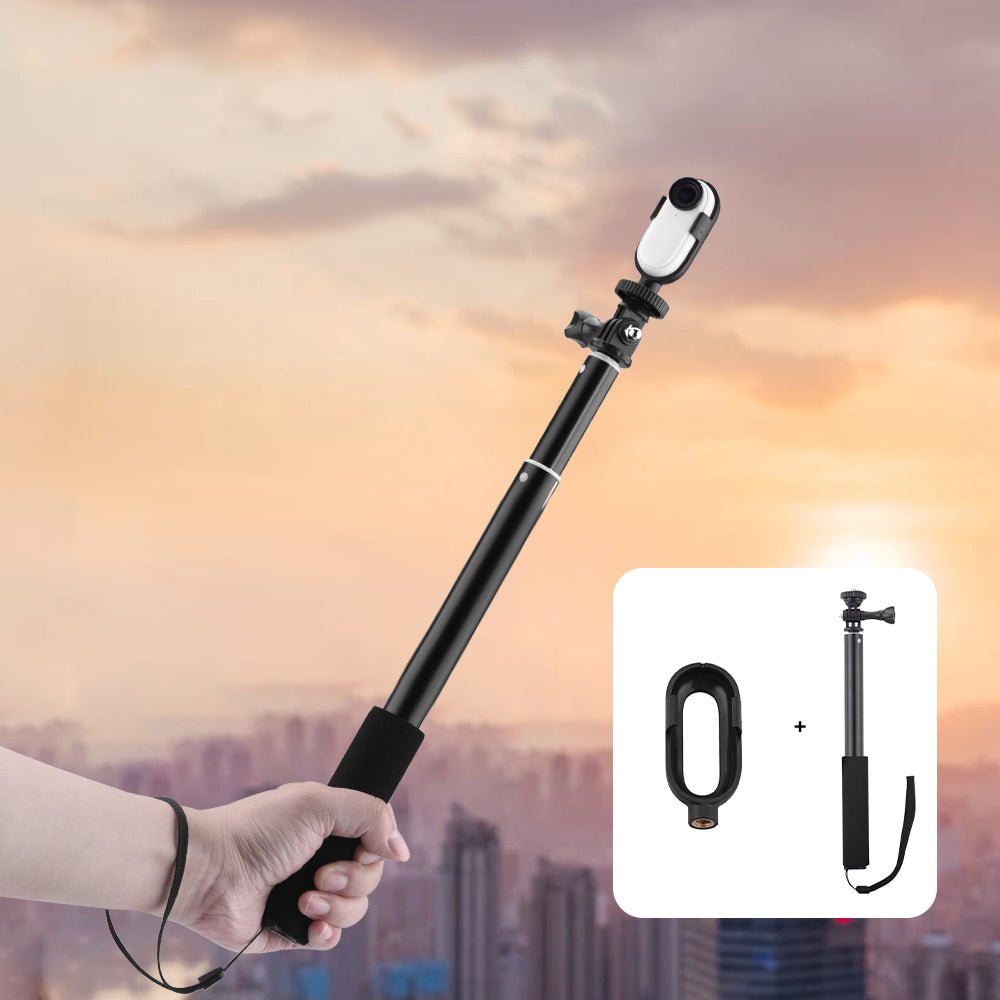 EWB8735+Max3201 For Insta360 GO 2 Camera 1/4 Screw Plastic Frame + Selfie Stick