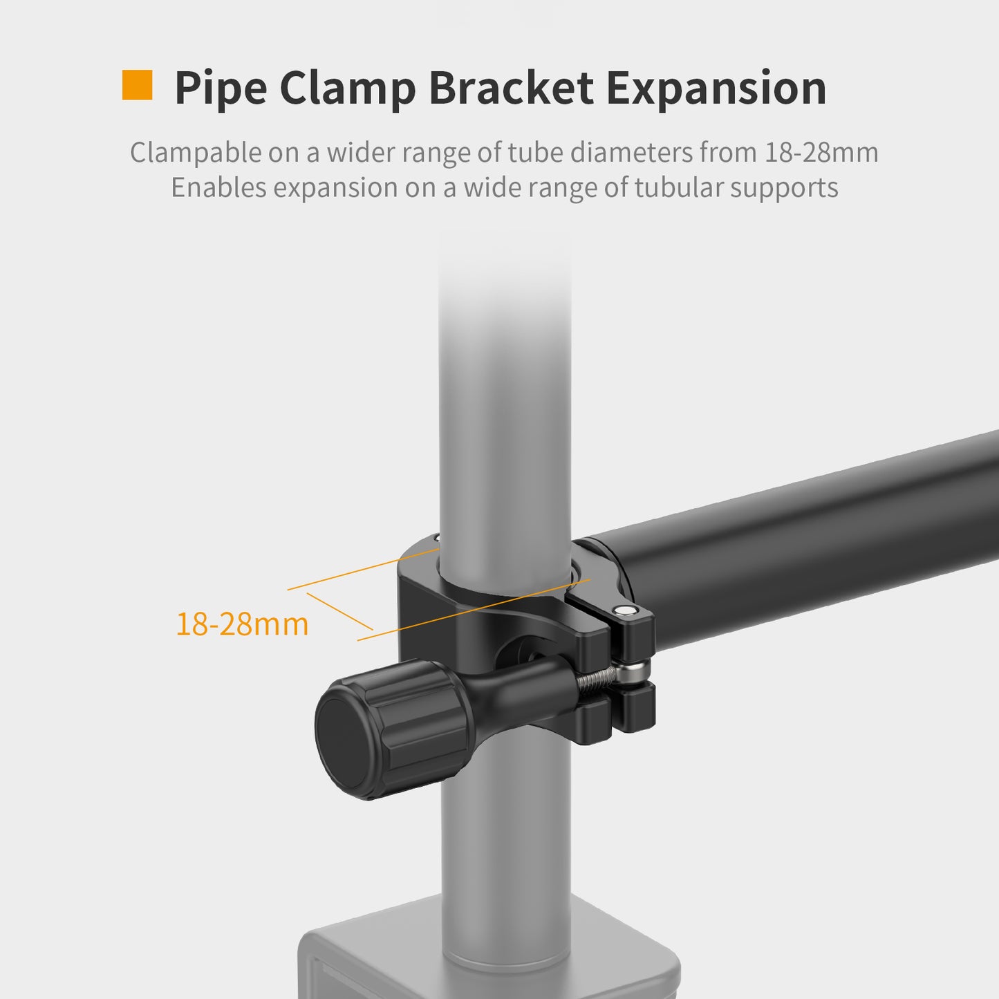 Uniqkart VIJIM LS04 Pipe Clamp Bracket Multi-Section Extension Flexible Arm Shooting Equipment Photography Accessories for Live-stream Lighting