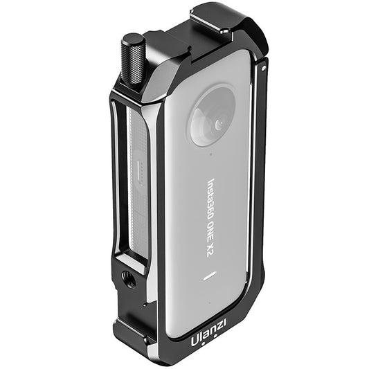 Uniqkart Aluminum Alloy Frame Cage Protective Cover Camera Accessories with Cold Shoe 1/4 Thread for Insta360 ONE X2