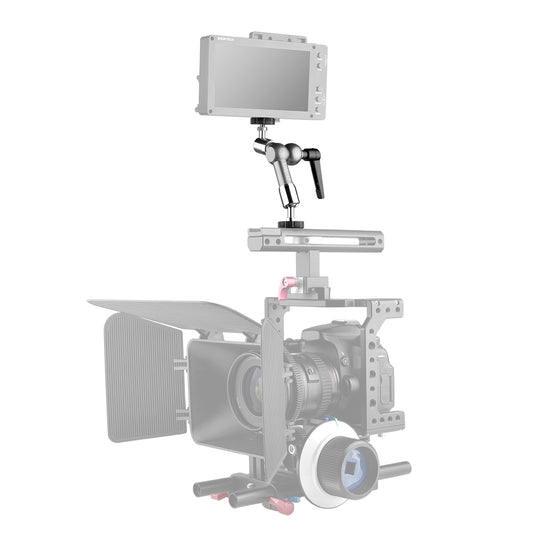 Yelangu LWSY-L7 7-inch Metal Extension Arm Mount Camera Rotating Bracket with 1/4 Adapter for DV Monitor LCD Screen