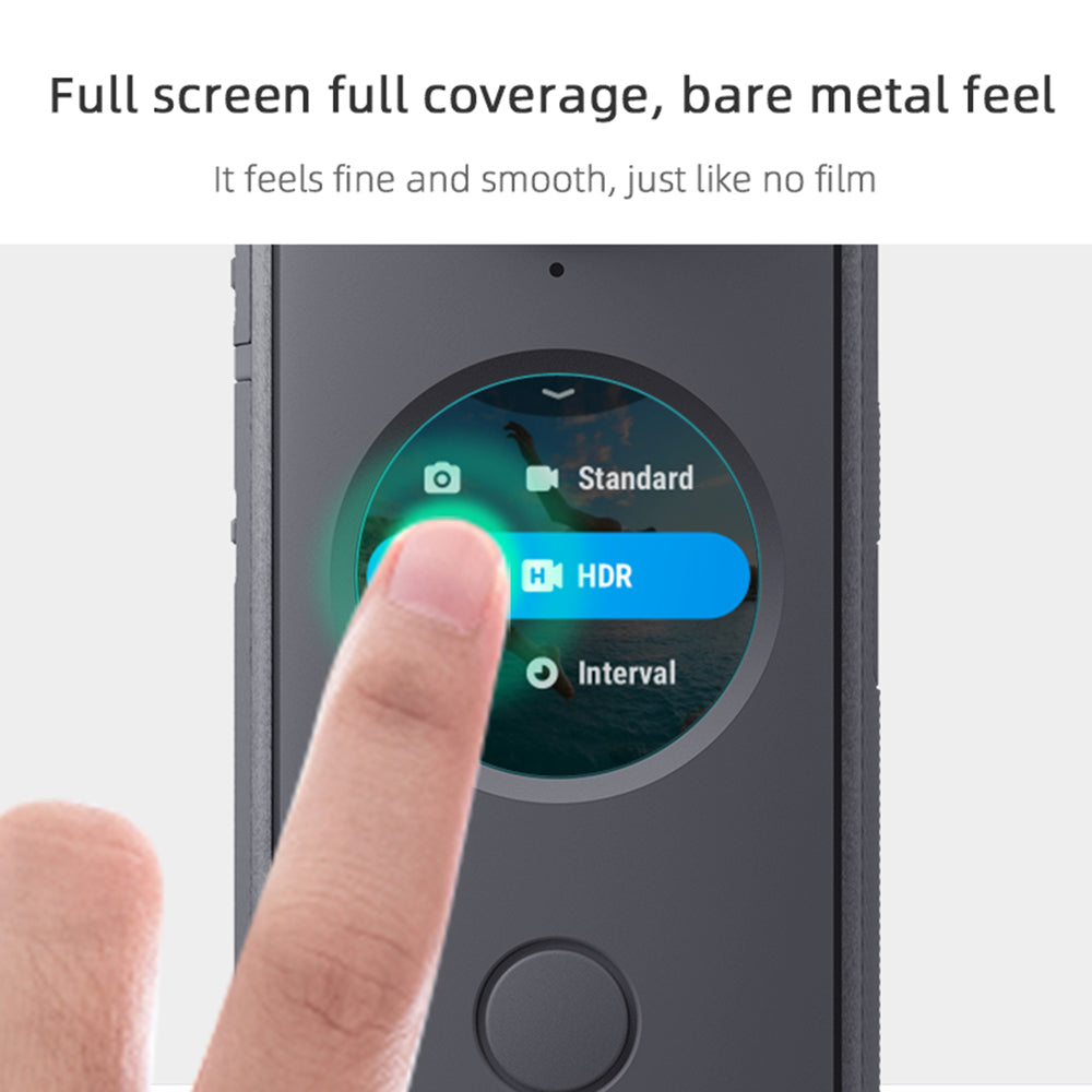 EWB8182_1 HD Tempered Glass Screen Protector Protective Film for Insta360 ONE X2 Panoramic Camera