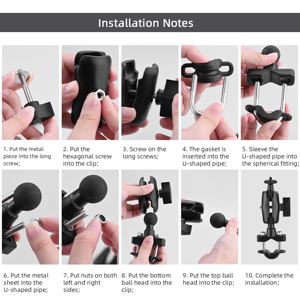 EWB8593 Bike Phone Mount Holder Handlebar Cell Phone Clamp for DJI OSMO Action / GoPro HERO10/9/8/7/6/5