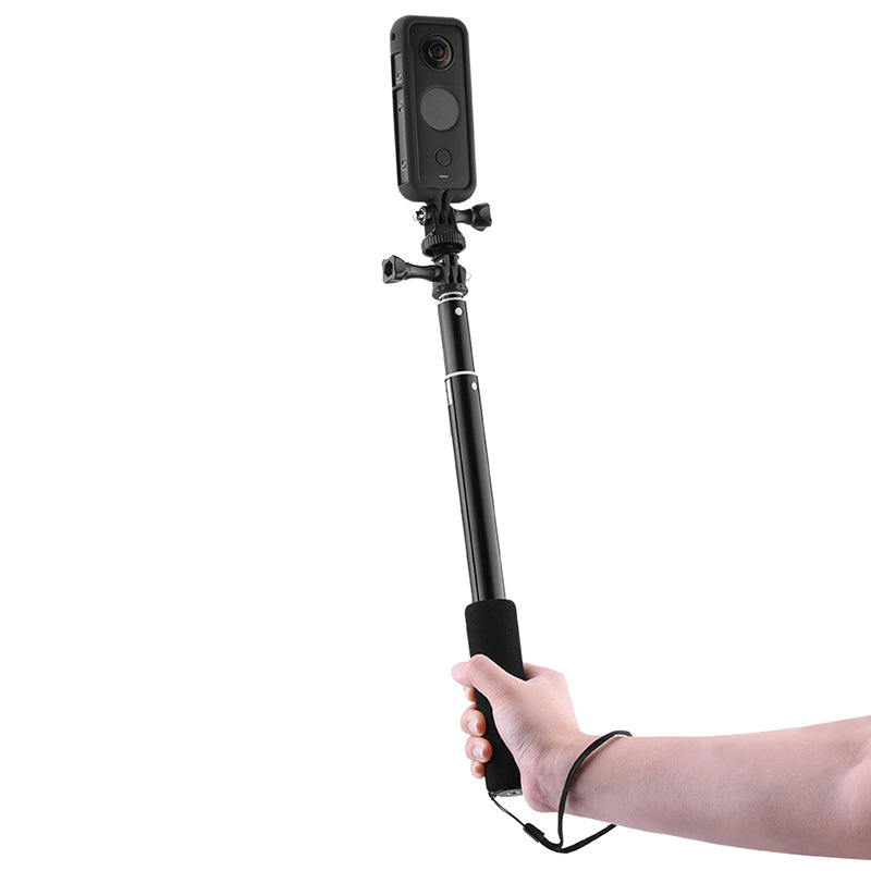 EWB8597+max3201 Camera Protective Frame Cage + Aluminum Alloy Selfie Stick for Insta360 ONE X2