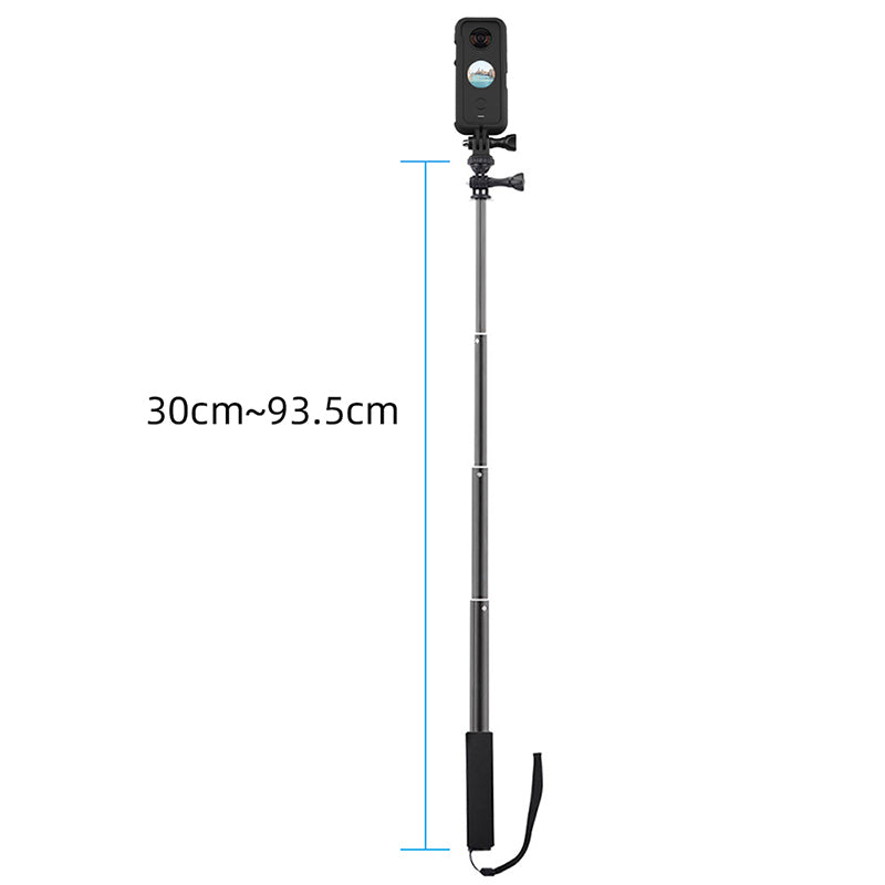 EWB8597+max3201 Camera Protective Frame Cage + Aluminum Alloy Selfie Stick for Insta360 ONE X2