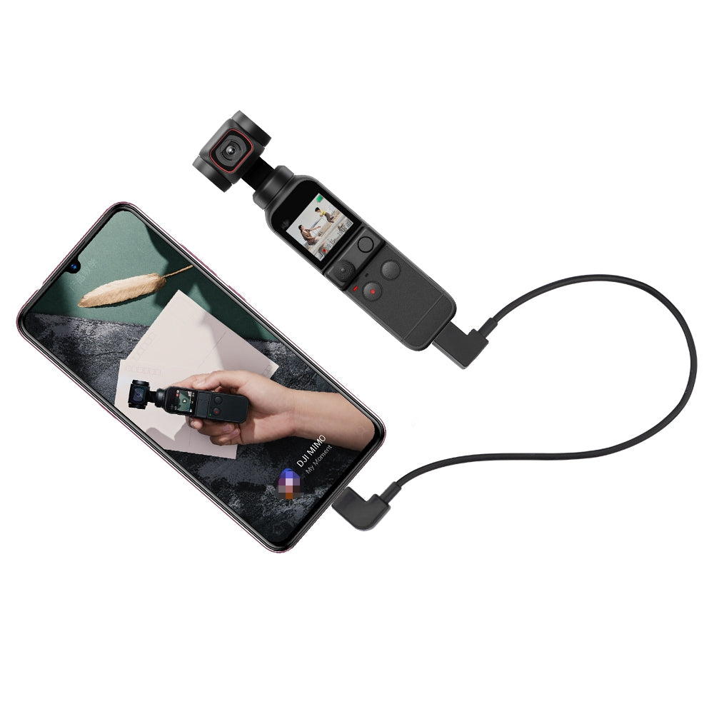 Selfie Stick for DJI Osmo Pocket 2 Handheld Gimbal Stabilizer Type-C/Android Phone Clip Module Extension Pole - Type-C to Micro USB