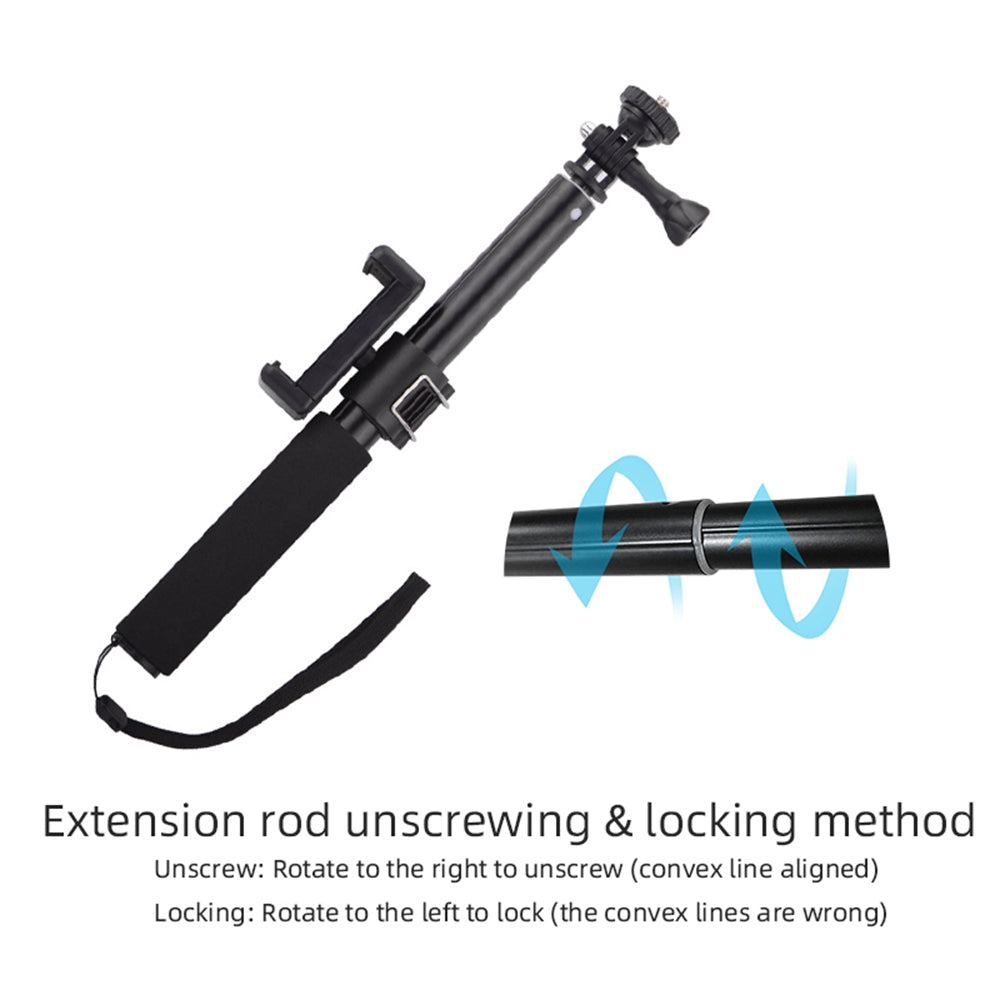 Selfie Stick for DJI Osmo Pocket 2 Handheld Gimbal Stabilizer Type-C/Android Phone Clip Module Extension Pole - Type-C to Micro USB