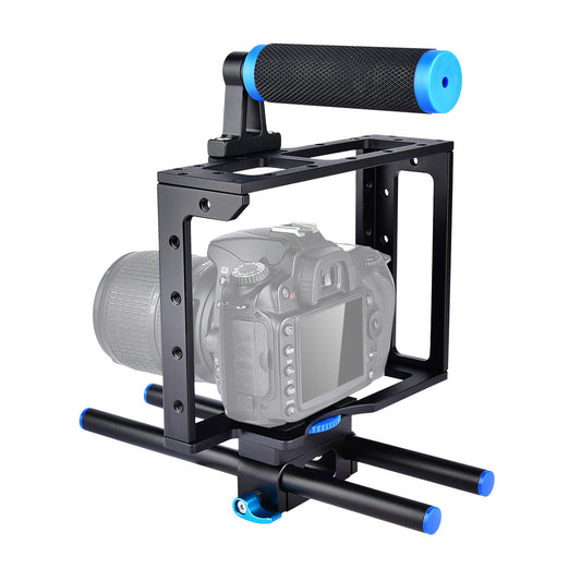 Yelangu C1 Video Camera Stabilizer DSLR Camera Cage Movie Video Film Making System Case Holder Rack for Canon/Sony/Panasonic and Other Cameras