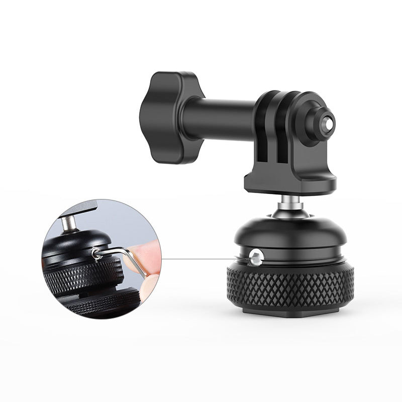 Uniqkart Cold Shoe Base Mount 360 Degrees Adjustable Adapter for GoPro Sports Camera