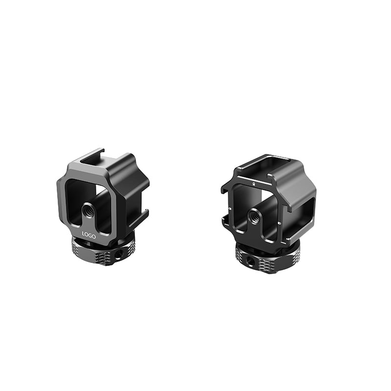SLR Camera Three-Head Cold Shoe Base Connector Microphone Fill Light Expansion Aluminum Alloy Adapter