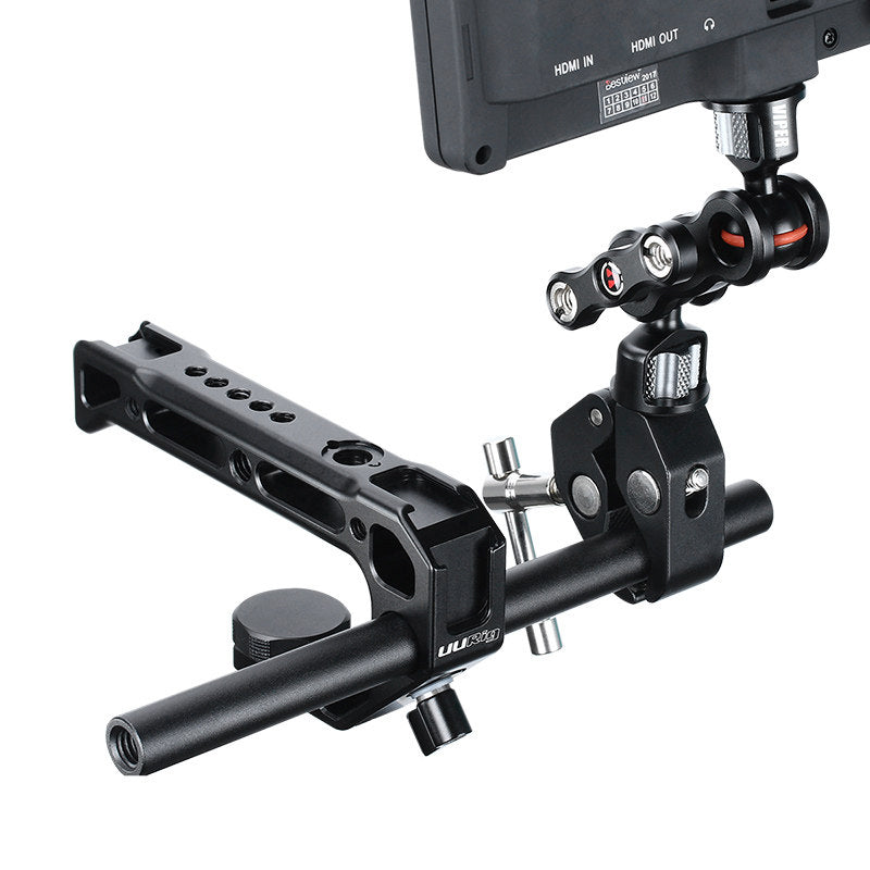 UURIG Universal DSLR Camera Top Handle Cold Shoe Adapter Mount for LED Light Microphone