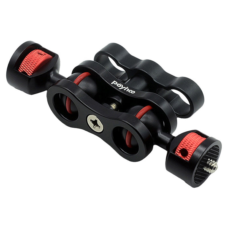 Uniqkart SLR Camera Magic Arm 360 Degree Rotating Dual Head Aluminum Alloy Bracket