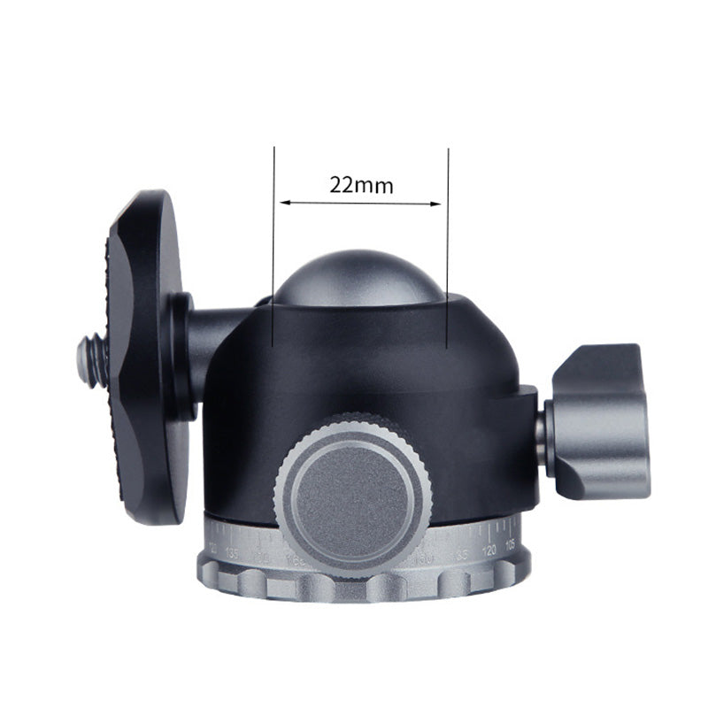 Uniqkart JN-016B 1/4 Screw Interface Camera Metal Ball Shape Gimbal Adapter