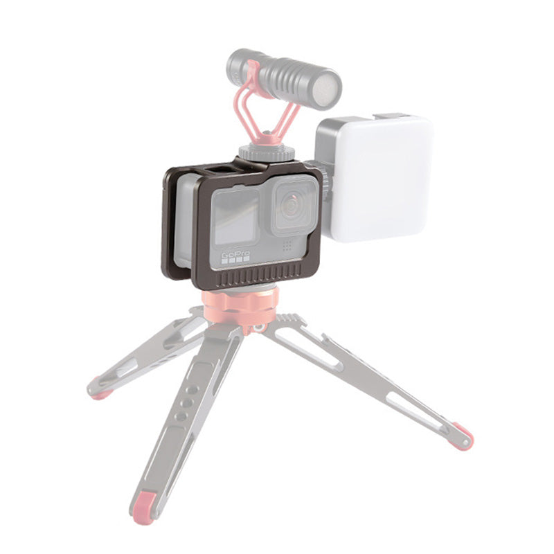 Uniqkart JN-003 for GoPro Hero 9/10 Action Camera Cage Aluminum Alloy Protective Frame Case