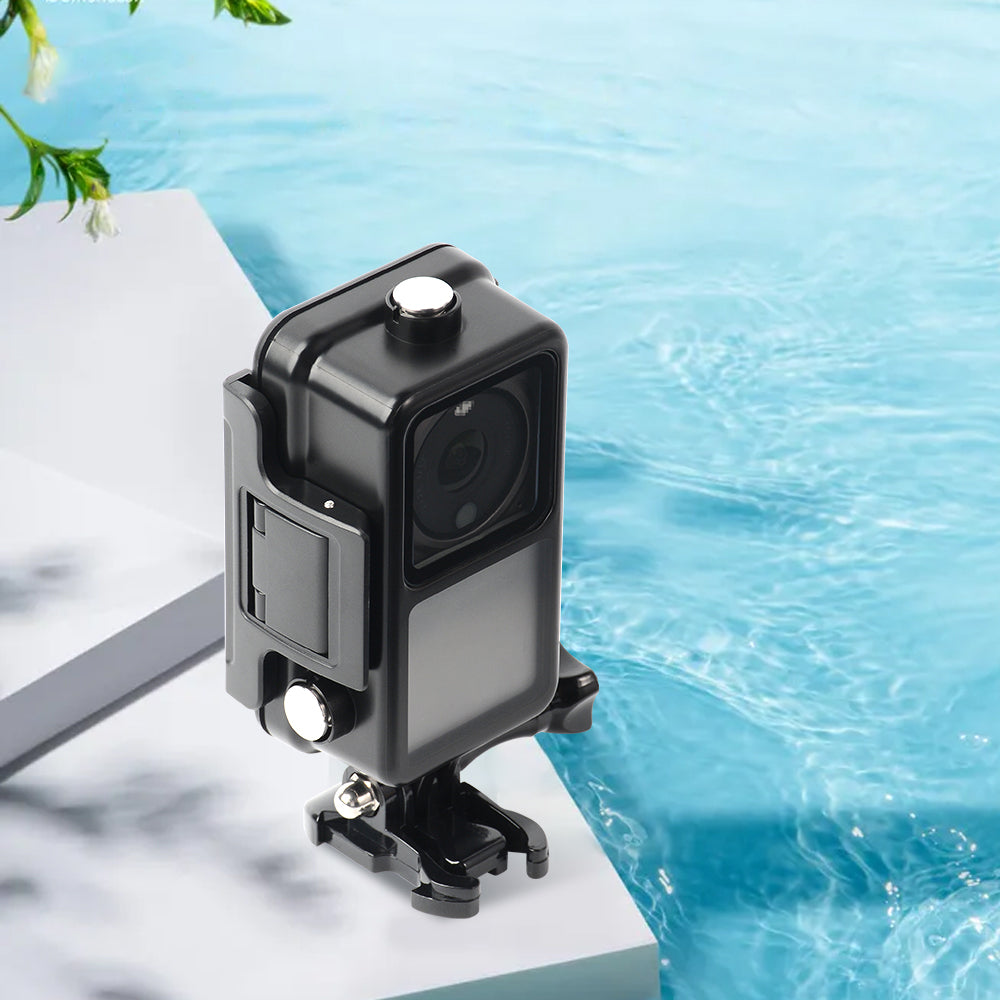 EWB9125 60 Meters Diving Case Camera Waterproof Frame Shell for DJI Action 2 - Black