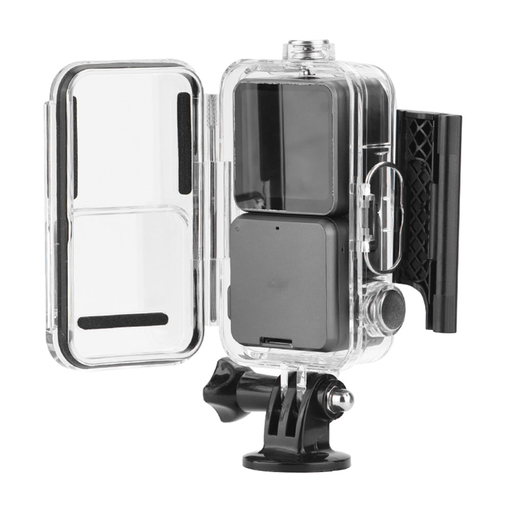 EWB9103 60 Meters Diving Case Waterproof Protective Frame Shell for DJI Action 2 Panoramic Camera - Transparent
