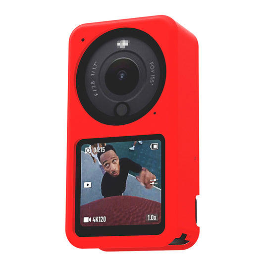 EWB9057 Silicone Camera Sleeve Cam Body Cap Cover Camera Accessories  for DJI Action 2 - Red