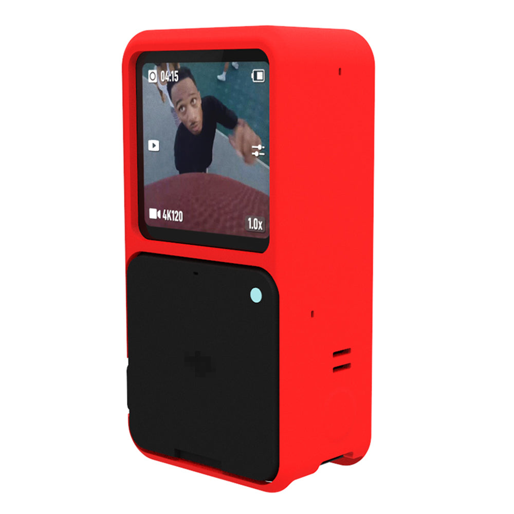 EWB9057 Silicone Camera Sleeve Cam Body Cap Cover Camera Accessories  for DJI Action 2 - Red
