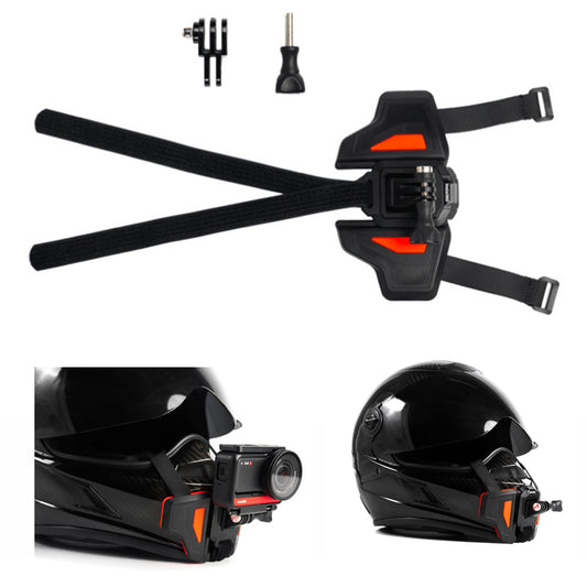 Uniqkart for Insta360 ONE X2/ONE X/GO 2/ONE R Full Helmet Strap Action Camera Front Chin Mount